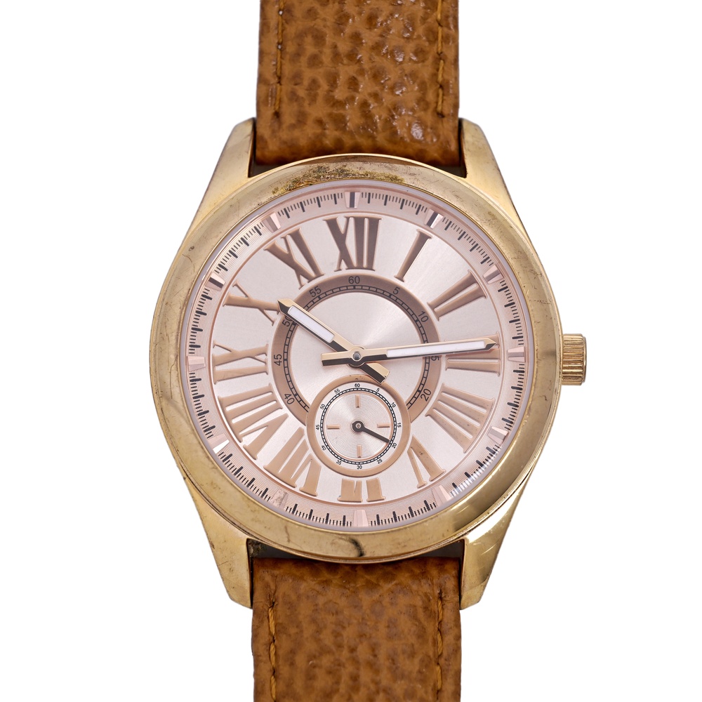 Bronzo Italia Genuine Embossed Leather Strap Bronze Case 40mm Salmon Dial